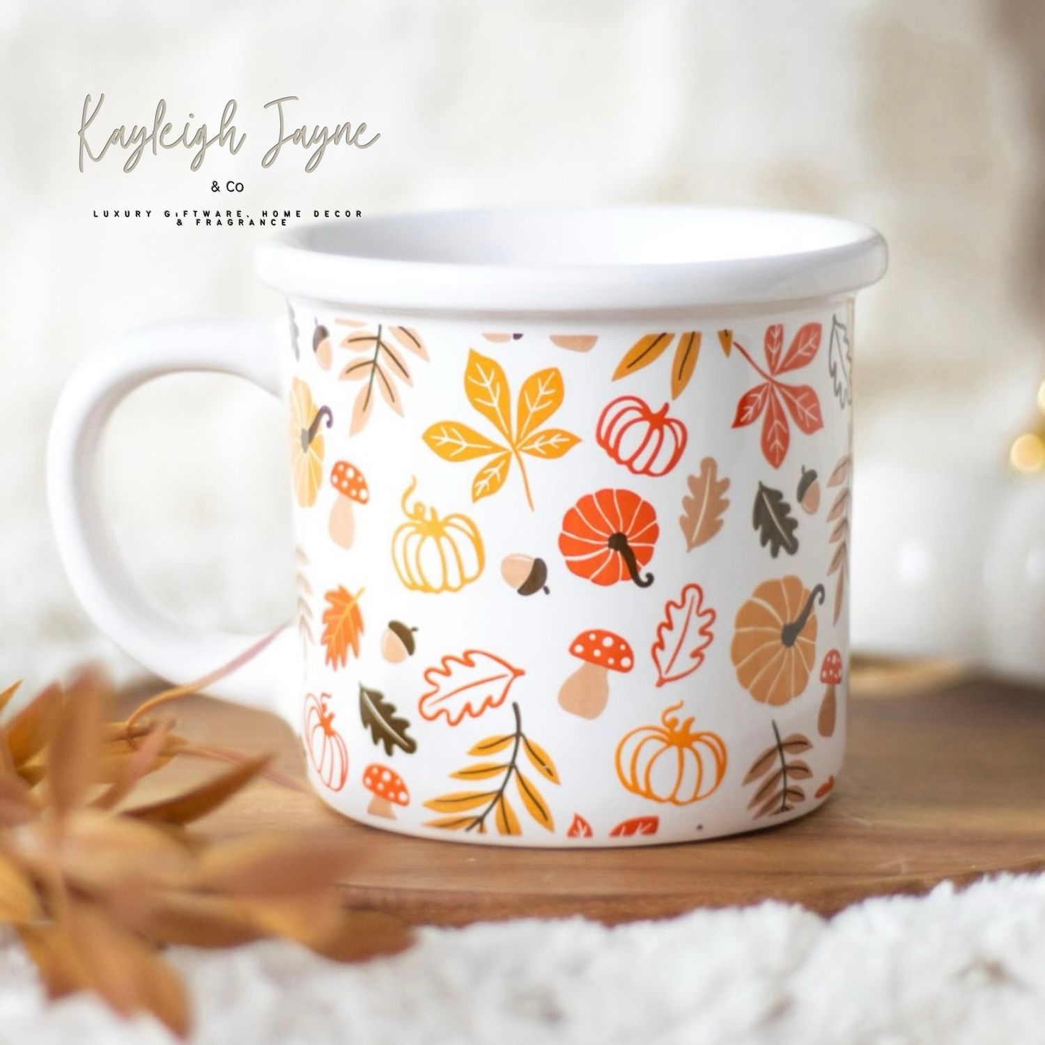 Autumn Leaves And Pumpkins Mug