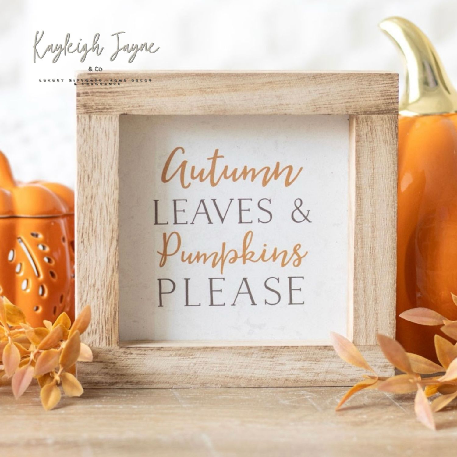 Autumn Leaves Mini Sign