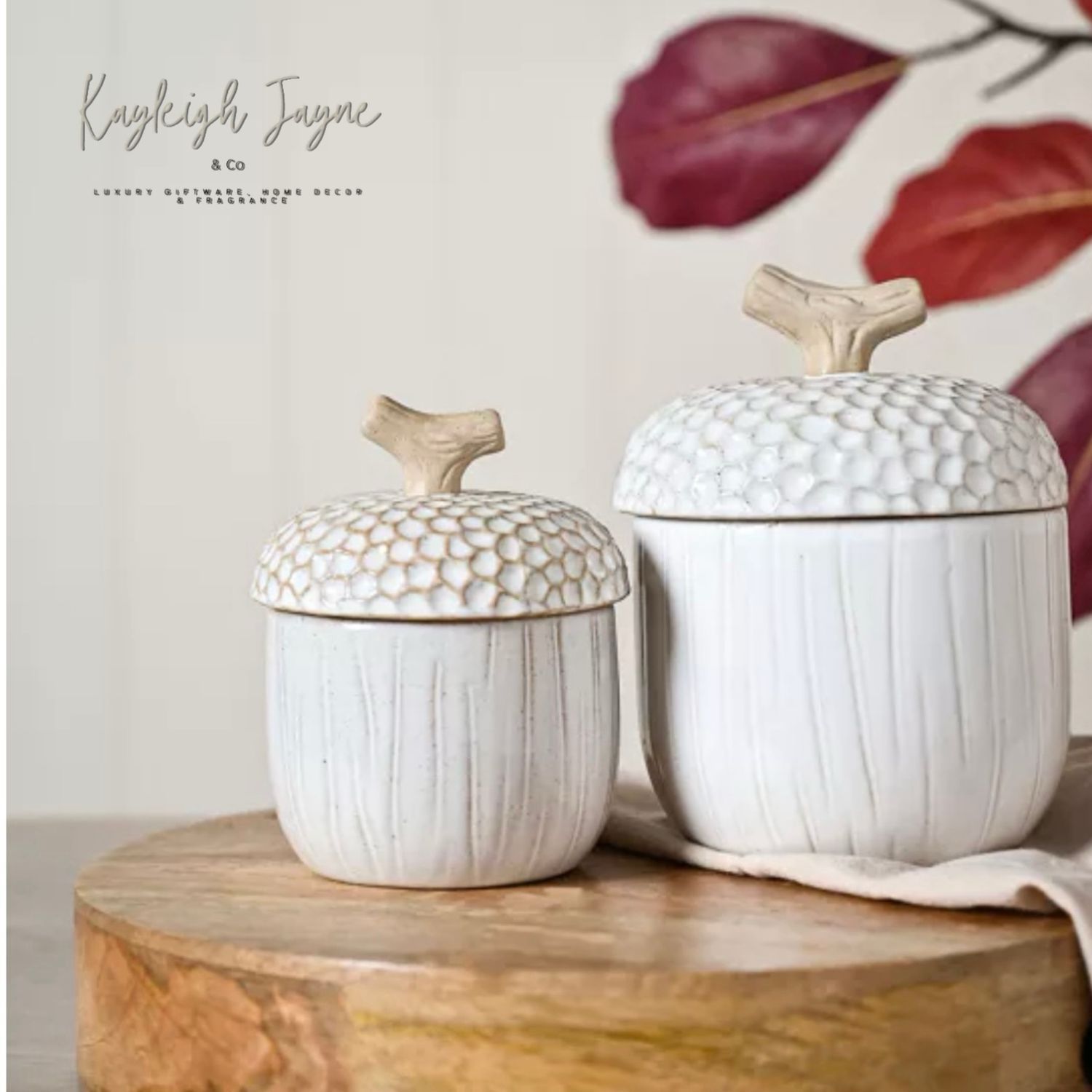Country Living Acorn Storage Jar - LARGE