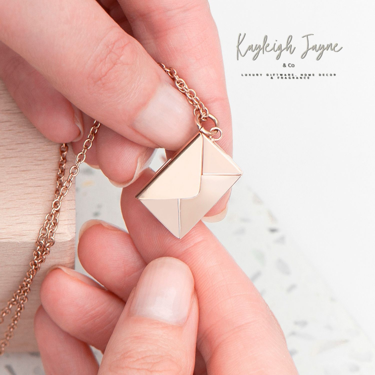 Love Letter Necklace - Rose Gold