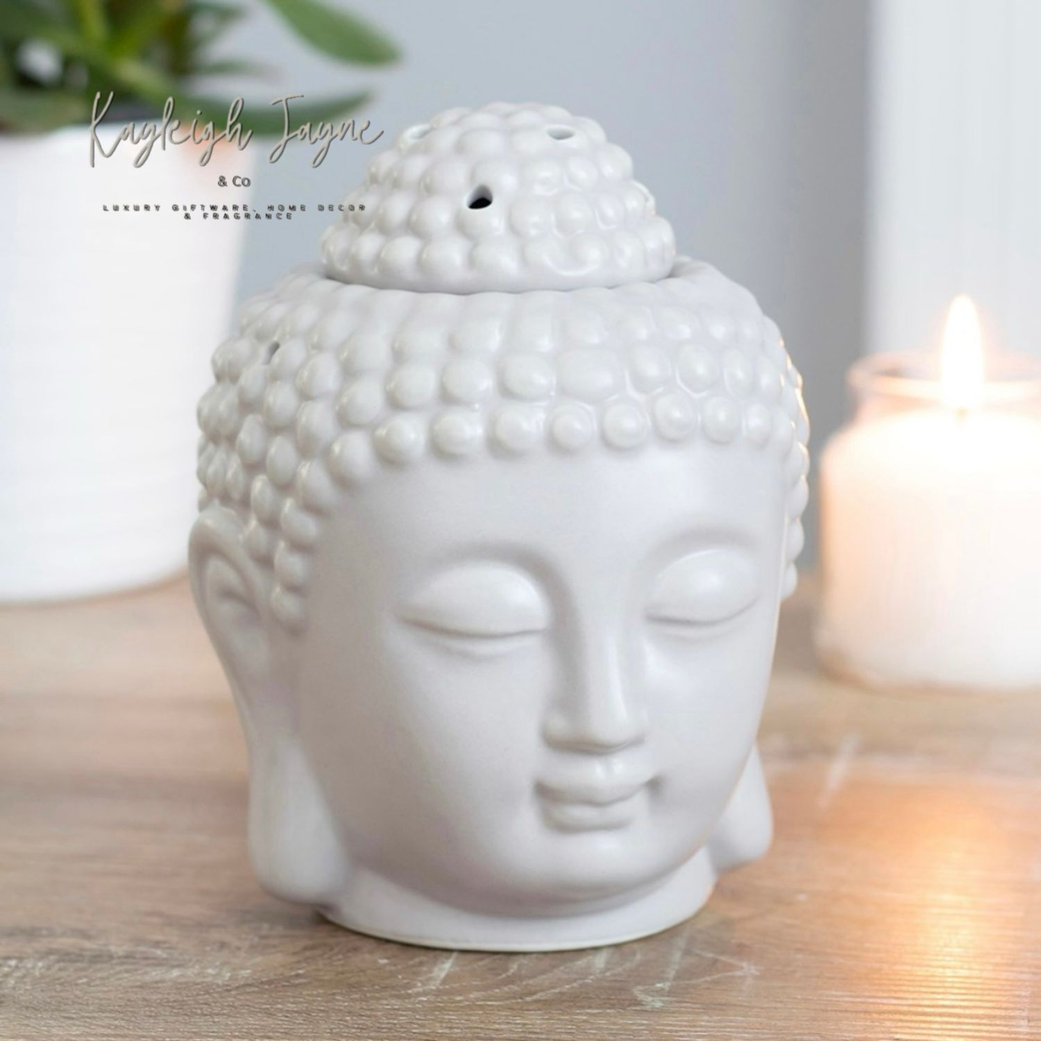 Buddha Wax Oil Burner - Small Grey