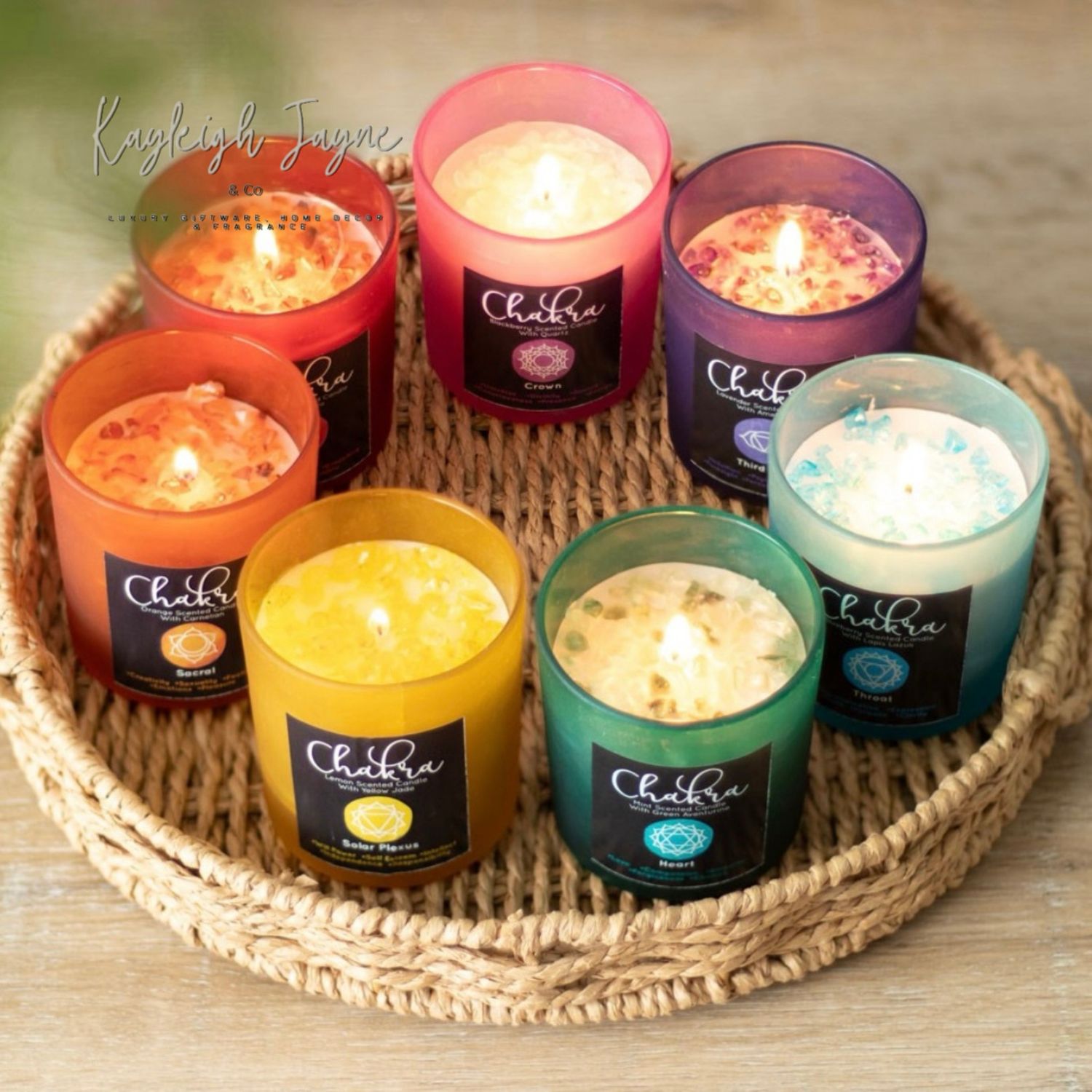 Solar Plexus Chakra - Lemon Crystal Chip Candle