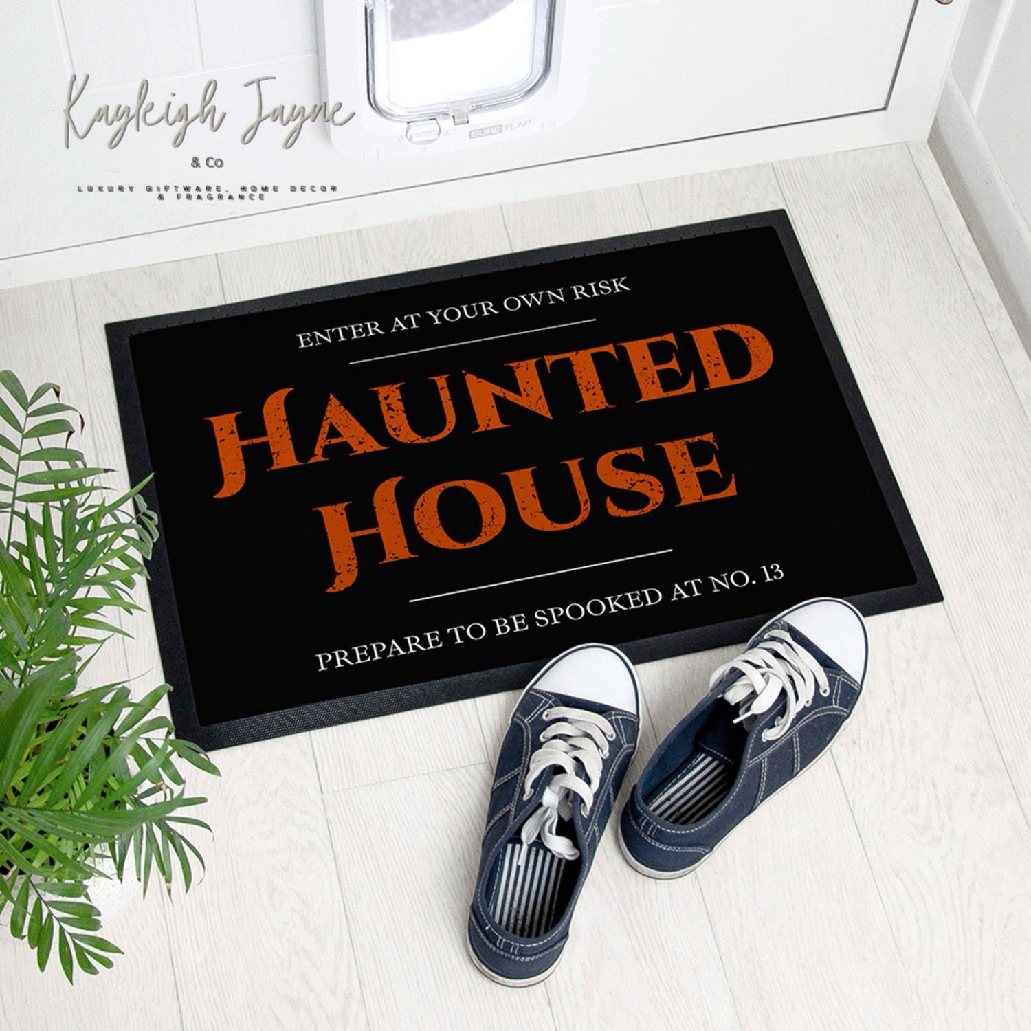 Personalised Haunted House Halloween Doormat