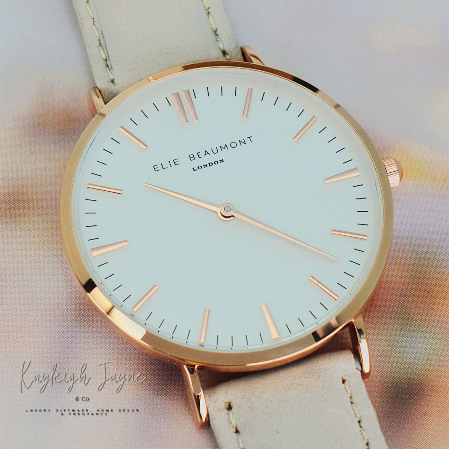 Ladies Modern - Vintage Stone Colour Genuine Leather Personalised Watch