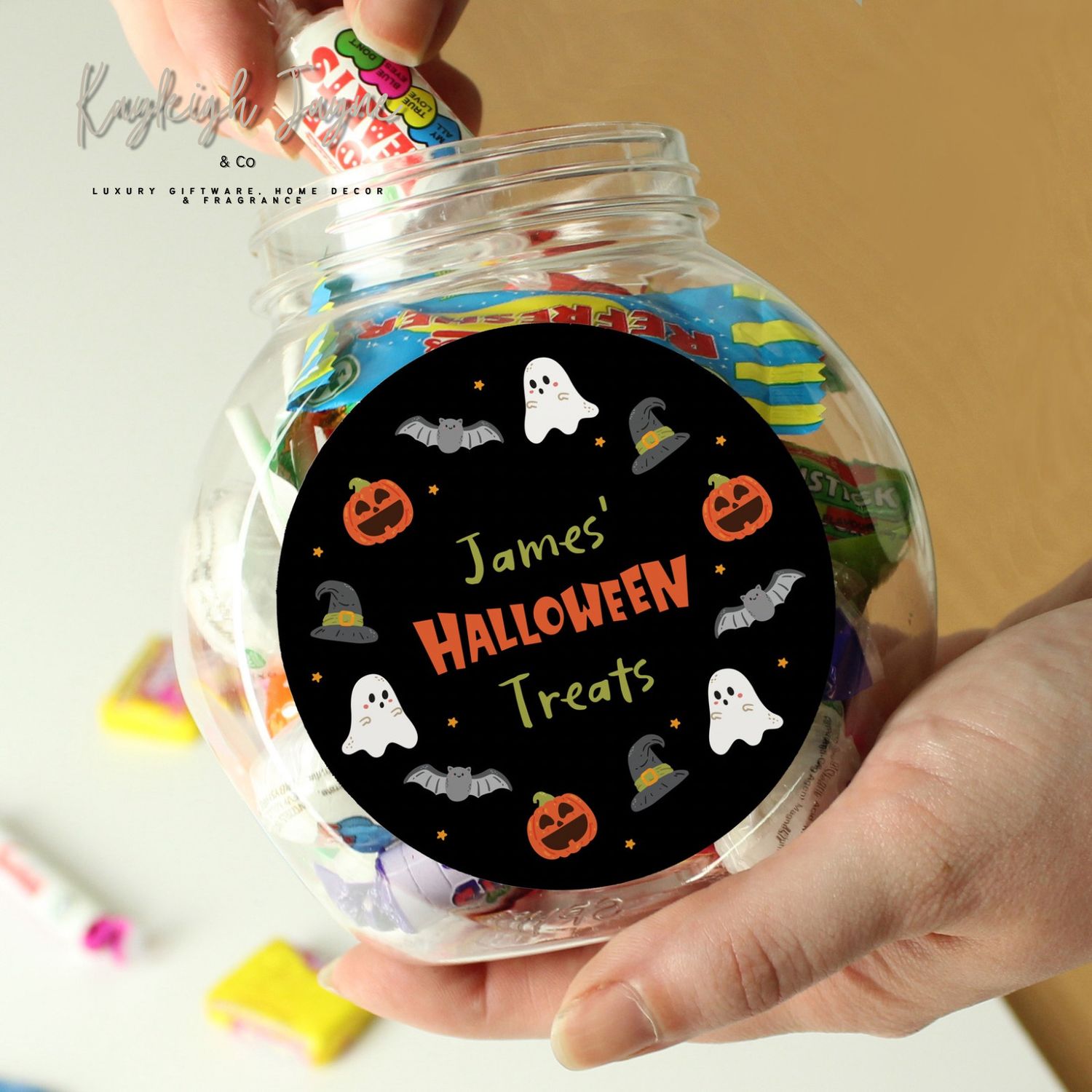 Pre Filled Personalised Halloween Treat Tub
