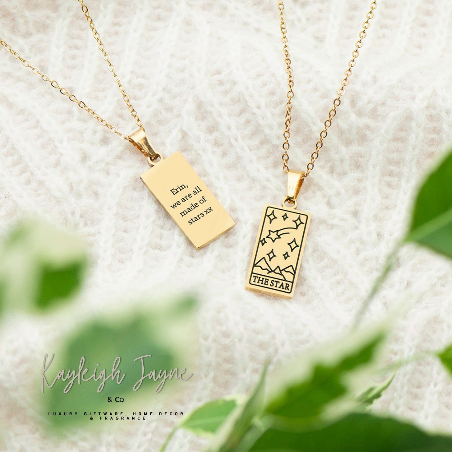 Personalised The Star - Tarot Card Necklace