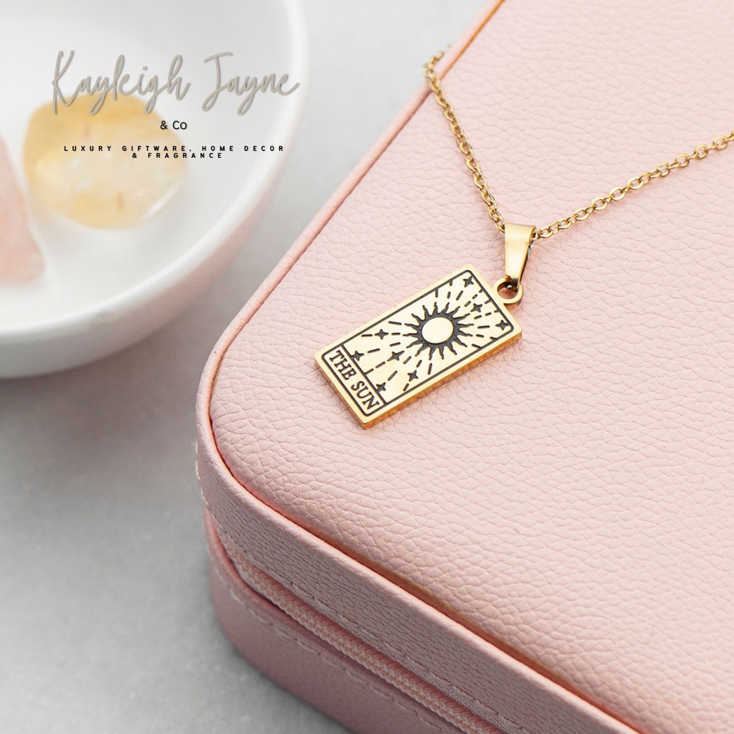 Personalised The Sun - Tarot Card Necklace