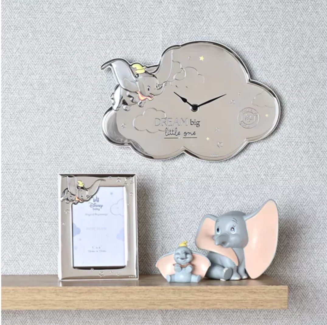 Disney Magical Beginnings - Silver Played Dumbo Clock