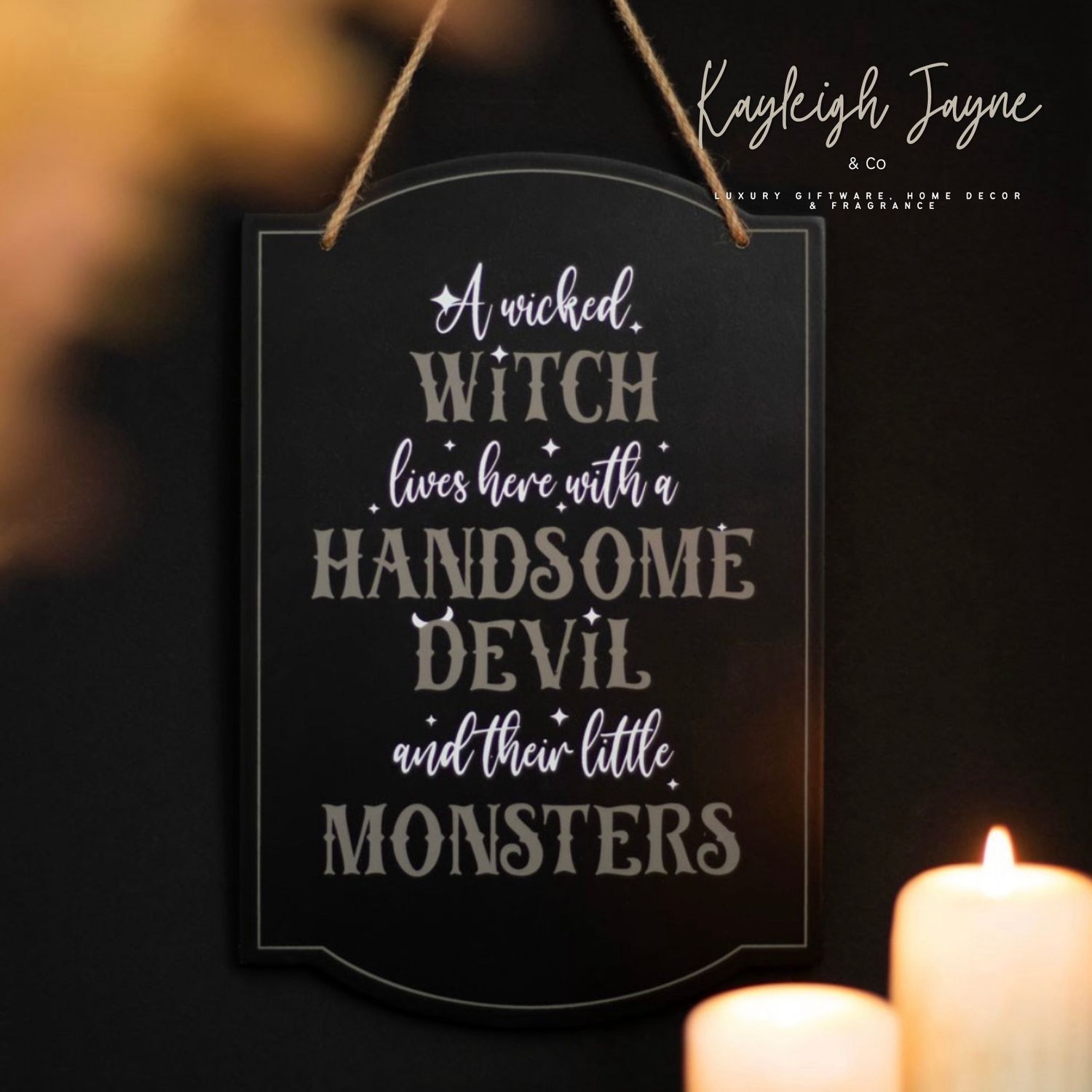 Witch Devil &amp; Monster House Sign