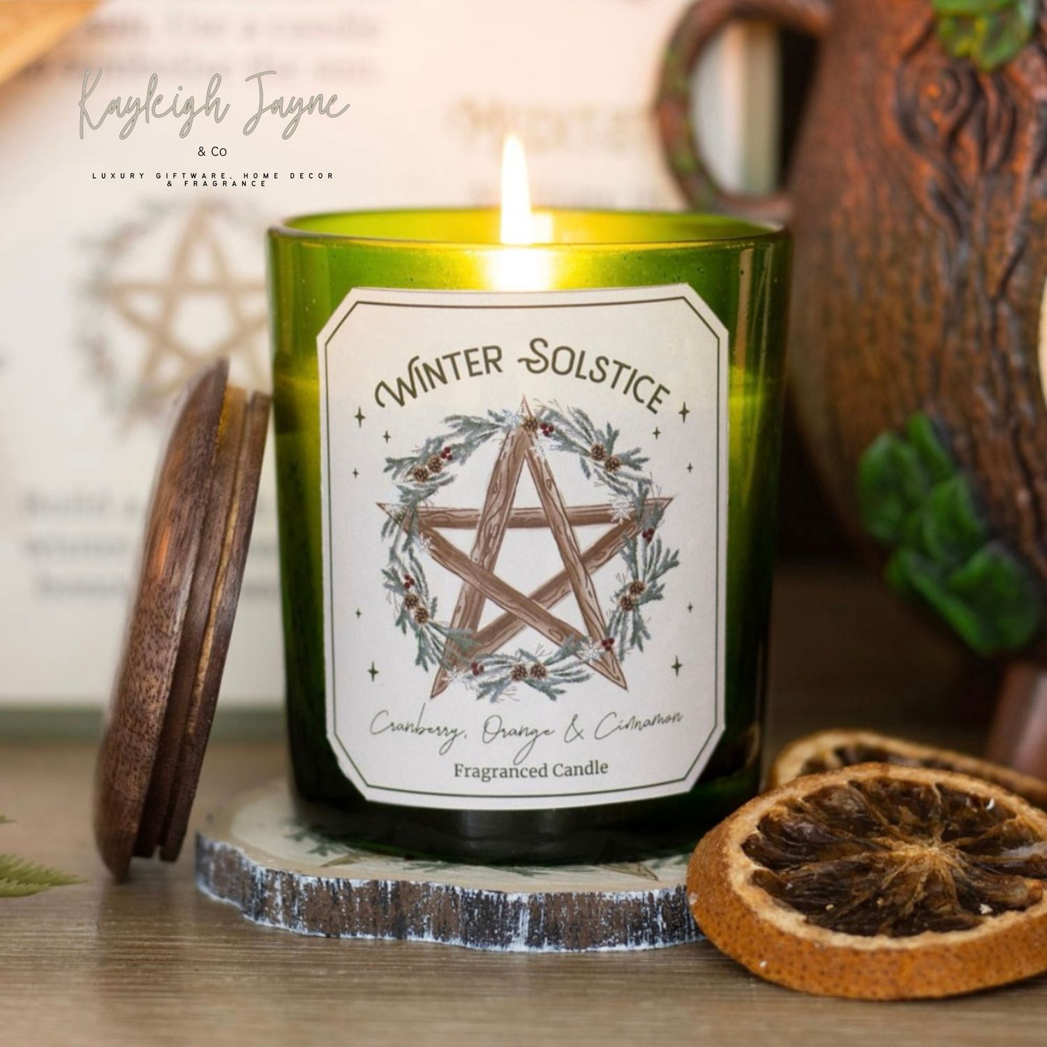 Winter Solstice Candle - Cranberry &amp; Orange