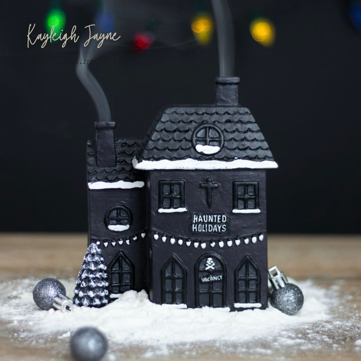Haunted Holiday House Incense Cone Burner