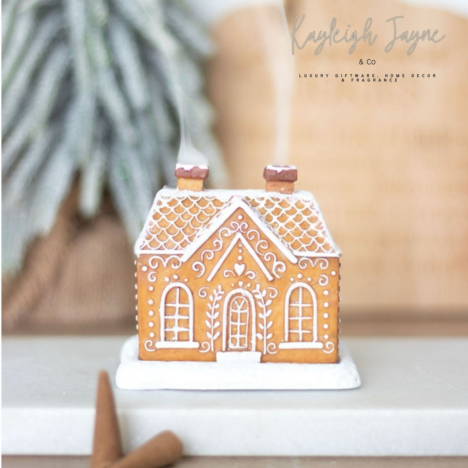 Gingerbread House Insense Cone Burner