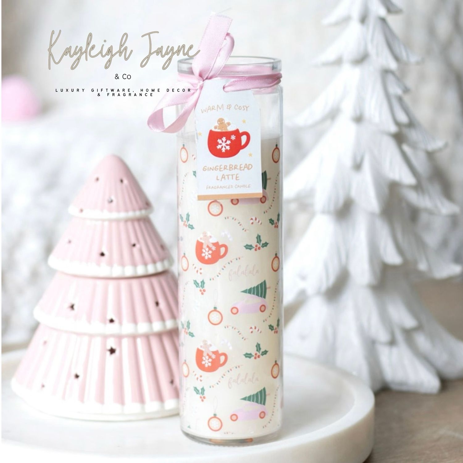 Sugarplum Fun Style - Gingerbread Latte Scented Tube Candle