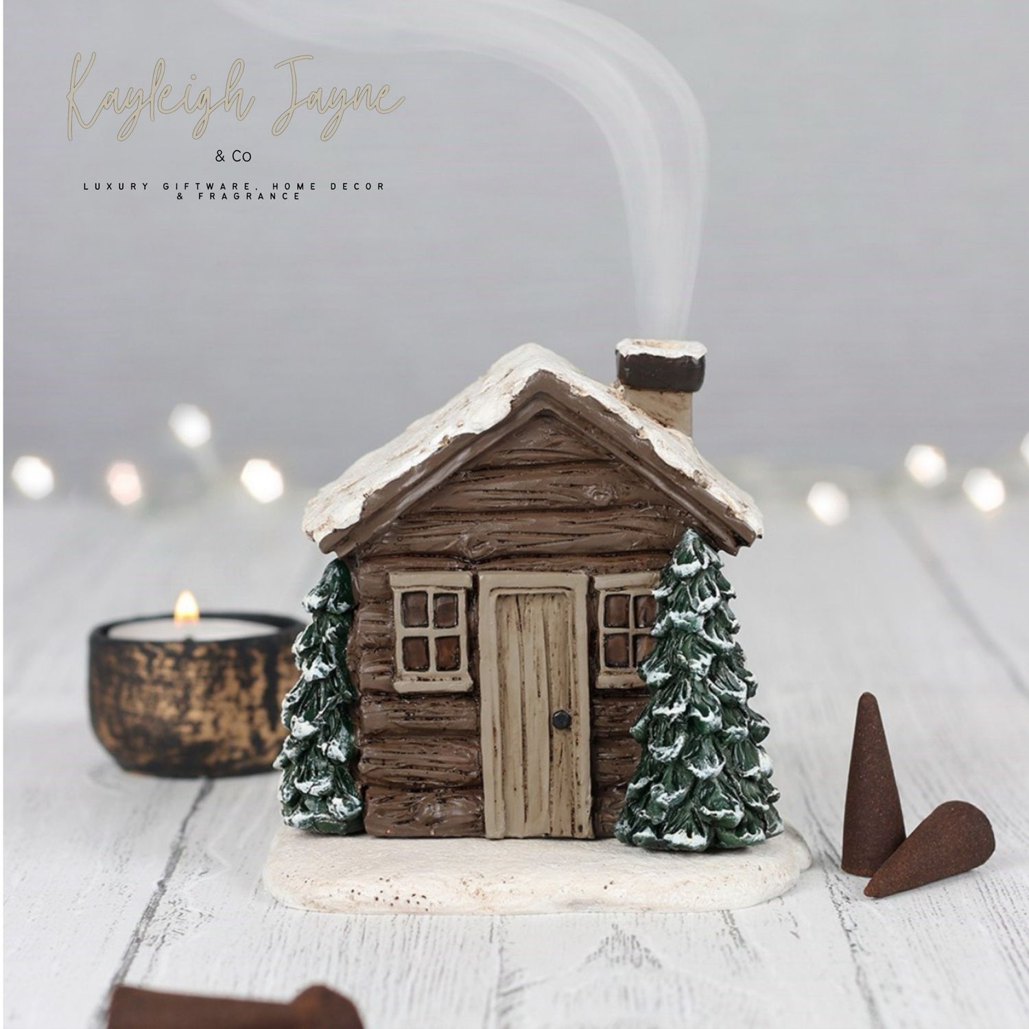Log Cabin Incense Cone Burner