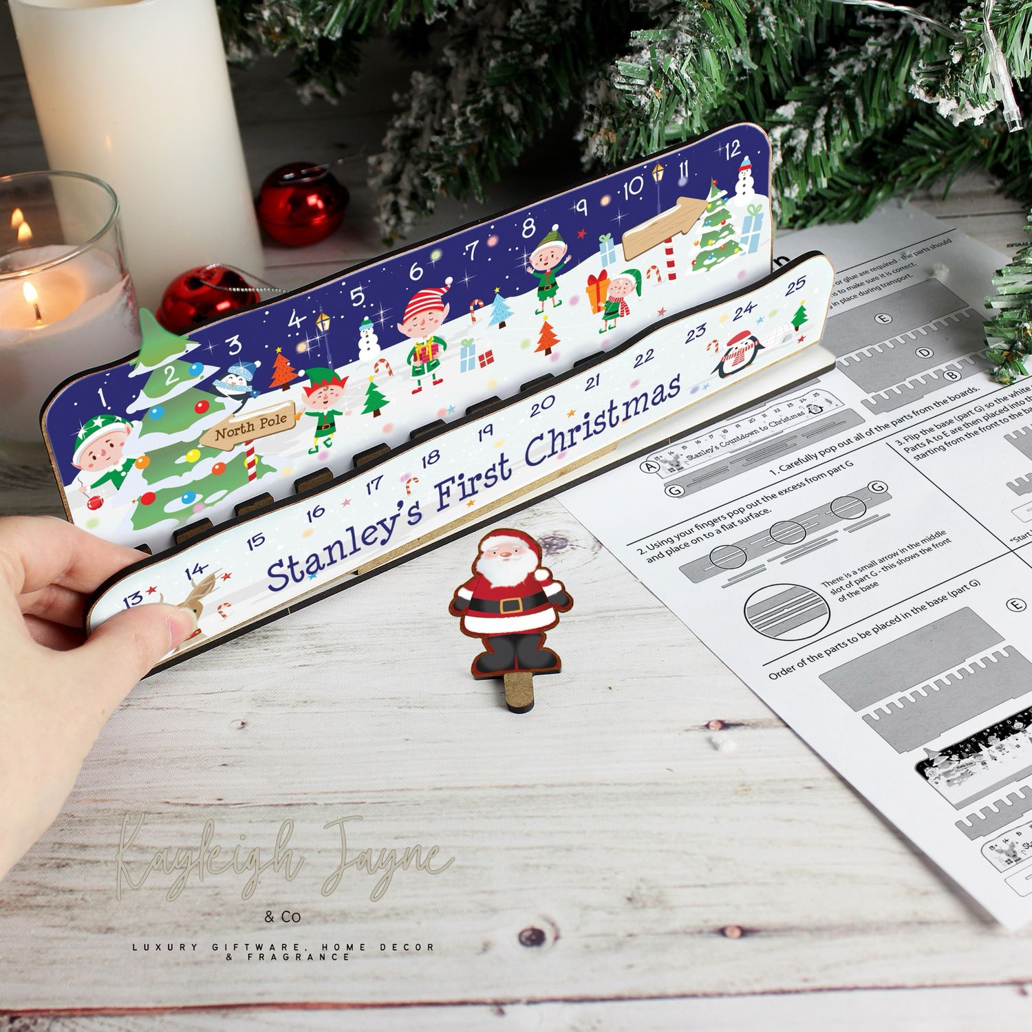 Personalised Christmas Advent Countdown Kit