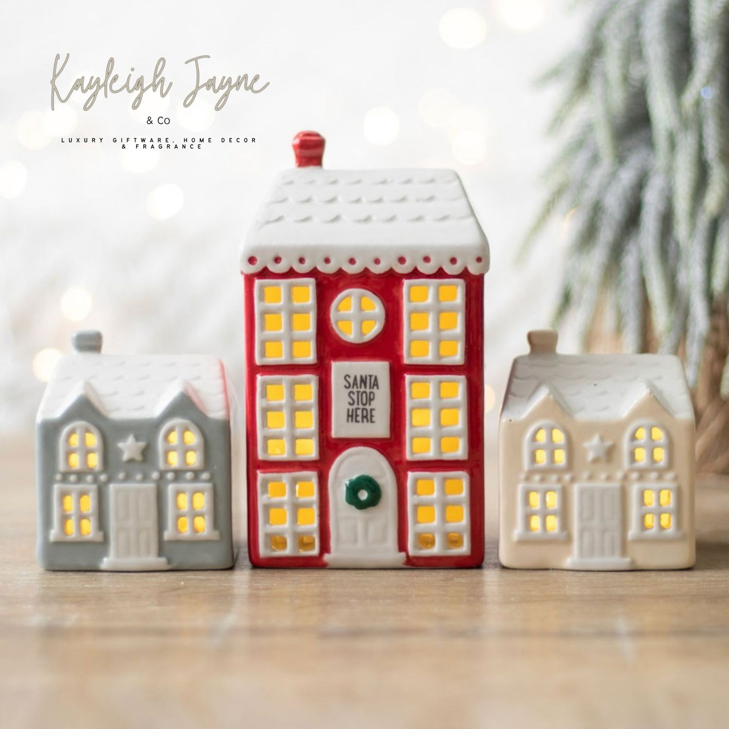 LED Light Up Ceramic Christmas Houses