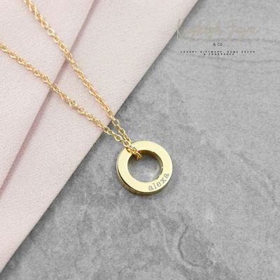 Personalised Mini Ring Necklace