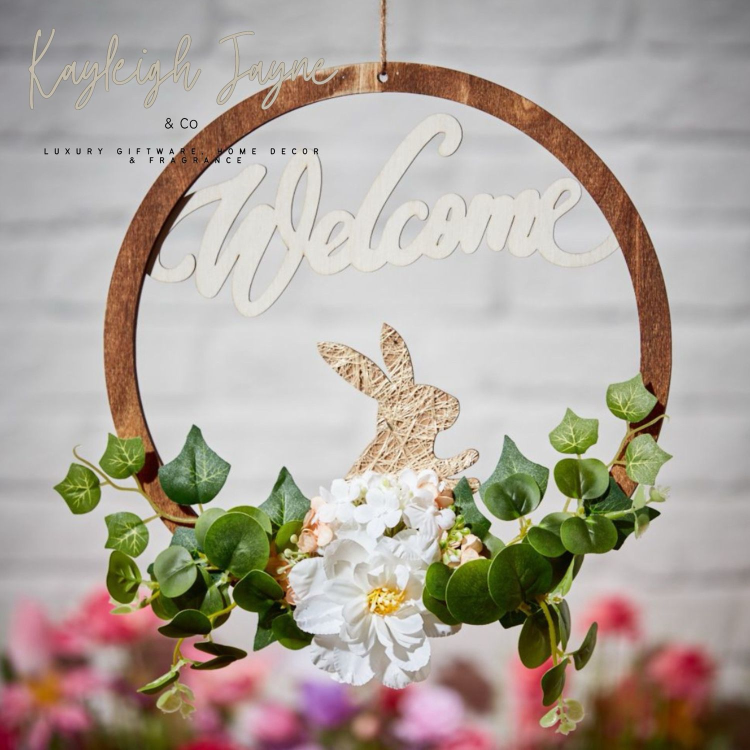 Rustic Spring Bunny Wreath