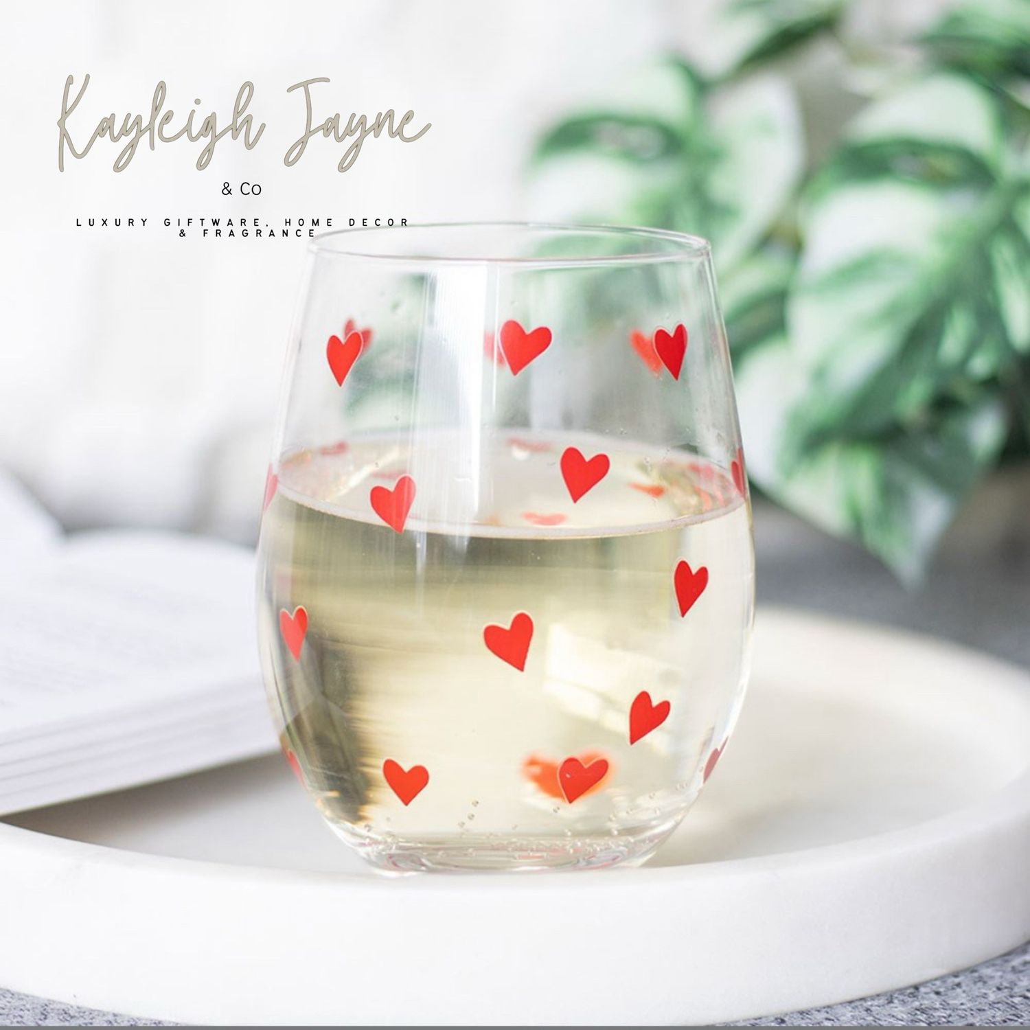 Heart Print Glass