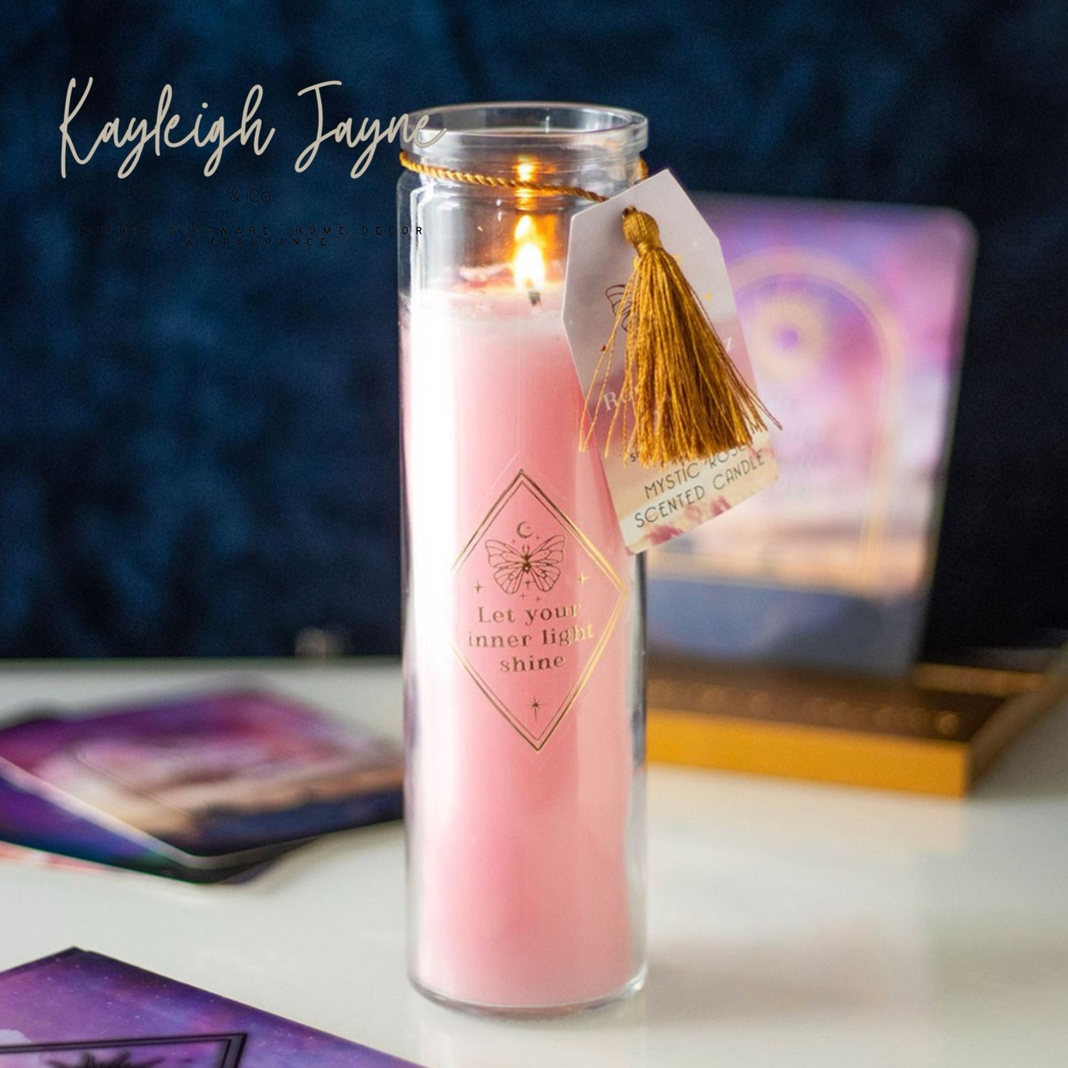 Mystical Rose Scented Rose Quartz Tube Candle