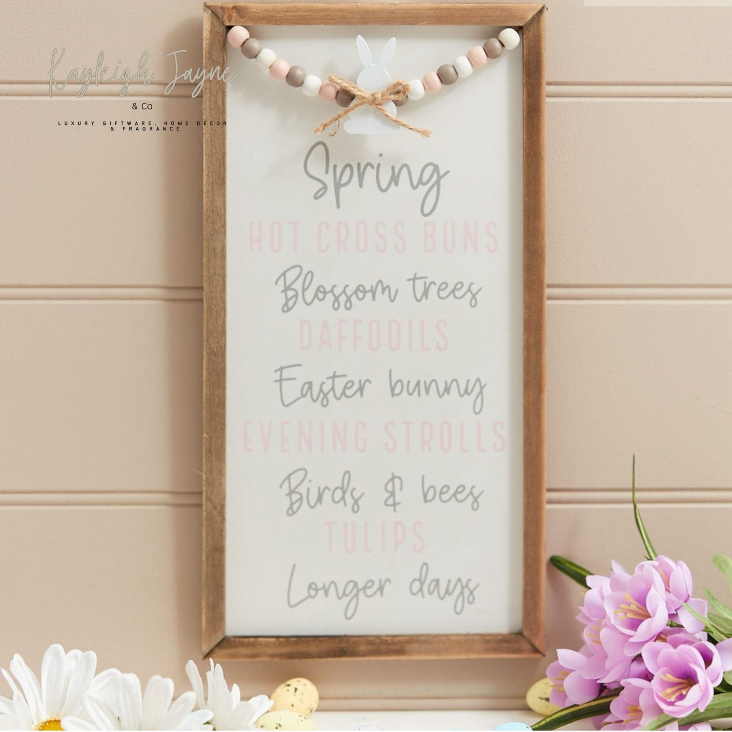 Spring Bunny Easter Plaque