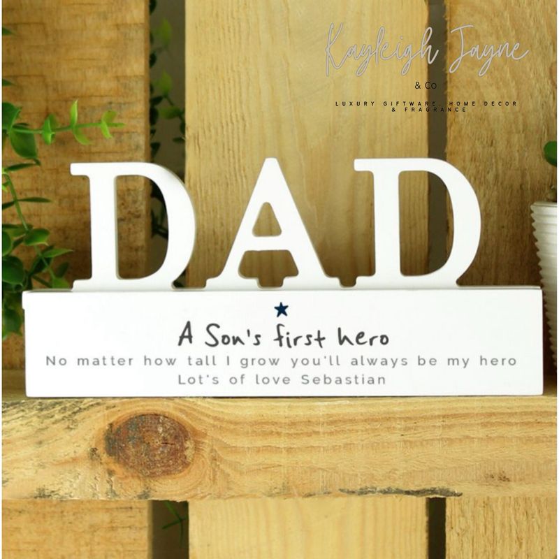 A Sons First Hero Dad Plaque