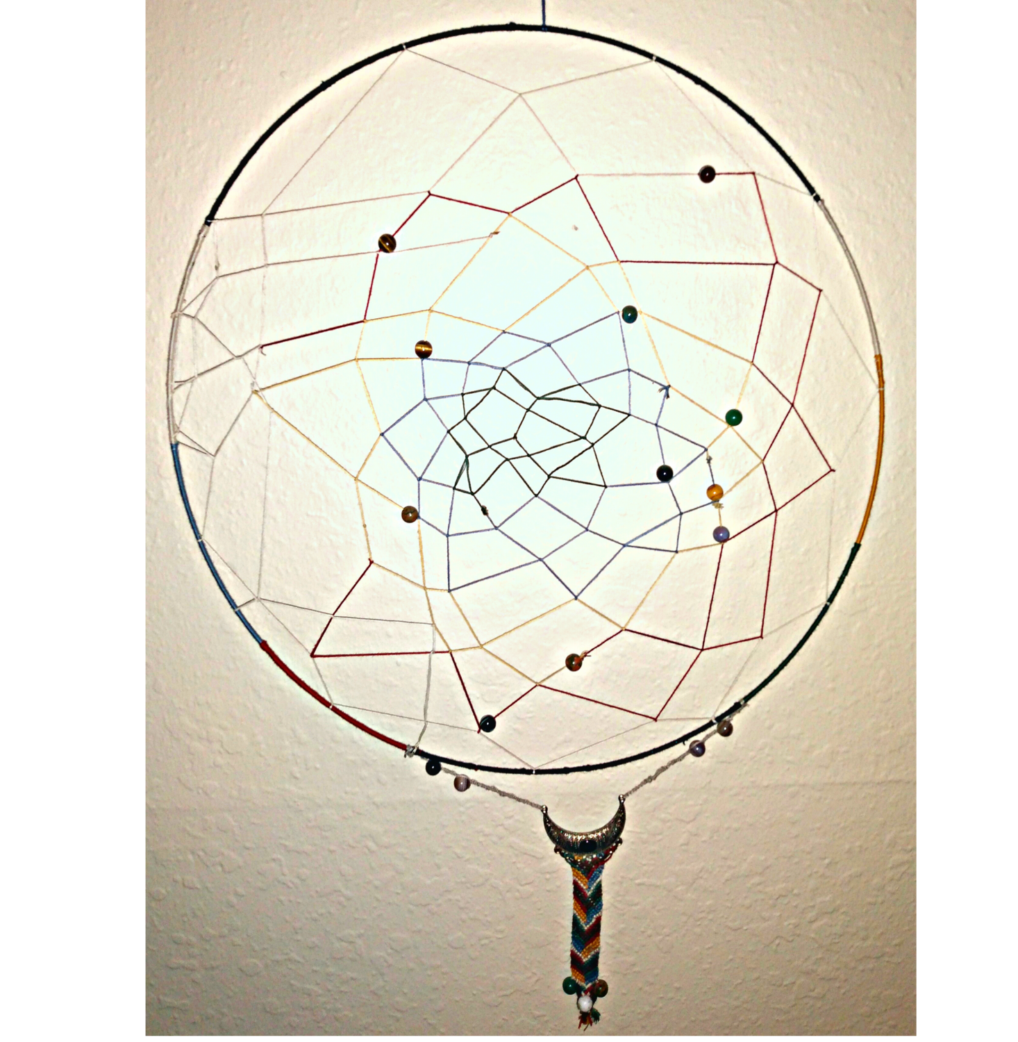 Deluxe Large (18 inch) Dreamcatcher. 
Lovingly made in 48 hours.