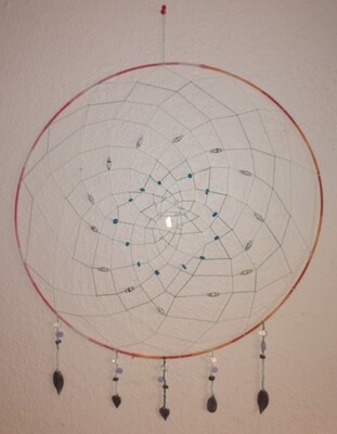Deluxe Large (18 inch) Dreamcatcher. 
Lovingly made in 48 hours.