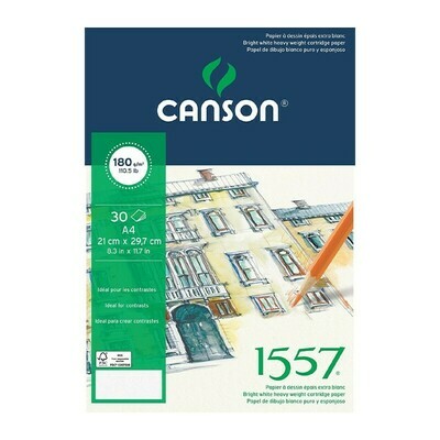 Альбом 1557 Canson склейка, 180гр/м, малое зерно, A4, 30л Альбом 1557 Canson склейка, 180гр/м, малое зерно, A4, 30л