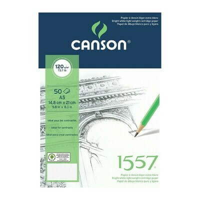 Альбом 1557 Canson склейка, 120гр/м, малое зерно, A5, 50л Альбом 1557 Canson склейка, 120гр/м, малое зерно, A5, 50л