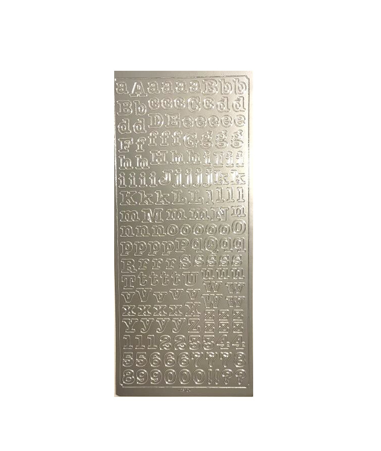Наклейки Folia Alphabet Silver 24*10 см