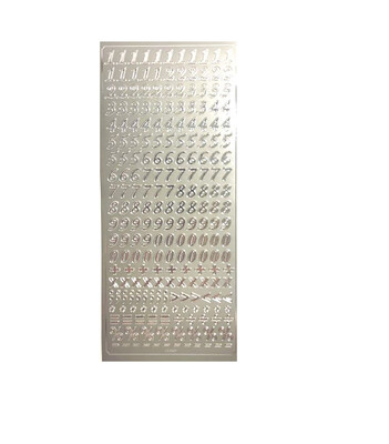 Наклейки Folia Numbers Silver 24*10 см Наклейки Folia Numbers Silver 24*10 см