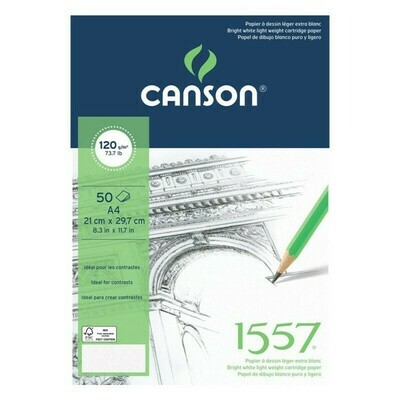 Альбом 1557 Canson склейка, 120гр/м, малое зерно, А4, 50л Альбом 1557 Canson склейка, 120гр/м, малое зерно, А4, 50л
