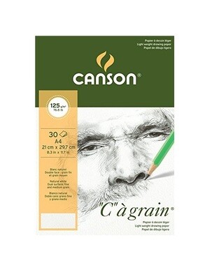 Альбом C'a Grain Canson склейка, 125гр/м, A4, 30л Альбом C'a Grain Canson склейка, 125гр/м, A4, 30л
