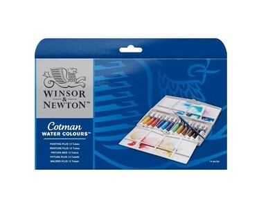 Набор акварели Winsor&Newton Cotman, Mini Plus, 12 цветов (тубы) Набор акварели Winsor&Newton Cotman, Mini Plus, 12 цветов (тубы)