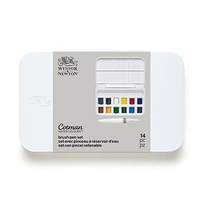 Набор акварели WN Cotman Brush Pen Set, 12 цветов Набор акварели WN Cotman Brush Pen Set, 12 цветов