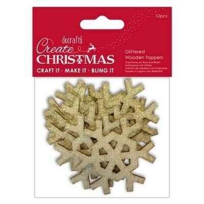 Деревянные звезды Create Christmas с блестками 12 шт, 5 см Деревянные звезды Create Christmas с блестками 12 шт, 5 см