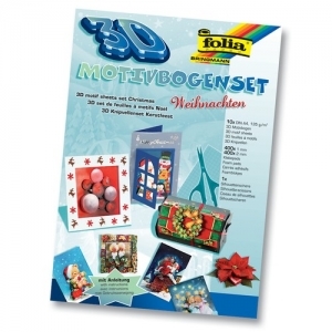 Набор 3D новогодний Folia 10л А4 135г Набор 3D новогодний Folia 10л А4 135г