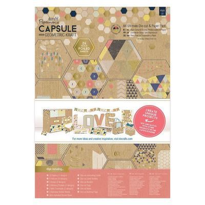 Набор бумаги A4 docrafts (48шт) - geometric Kraft Набор бумаги A4 docrafts (48шт) - geometric Kraft