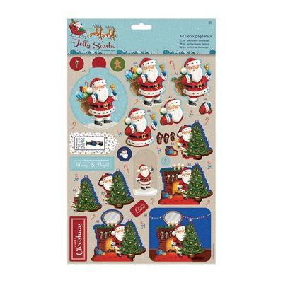 Декор A4 Decoupage Pack - Jolly Santa - Toys Декор A4 Decoupage Pack - Jolly Santa - Toys