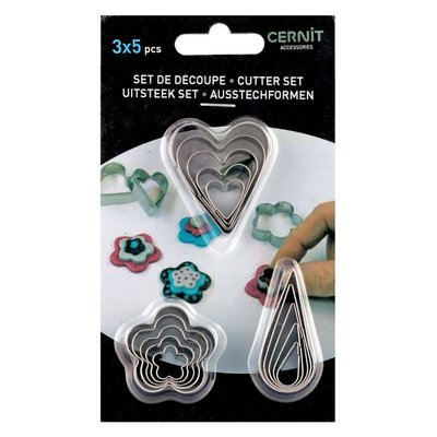 Набор каттеров для глины Cernit 3*5шт Набор каттеров для глины Cernit 3*5шт