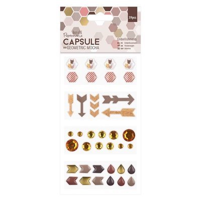 Декор Embellishments (39шт) - Capsule - Geometric Mocha Декор Embellishments (39шт) - Capsule - Geometric Mocha