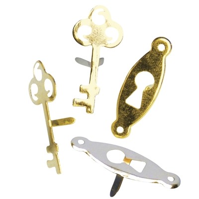 Брадсы lock & key, ассорти 24шт Брадсы lock & key, ассорти 24шт
