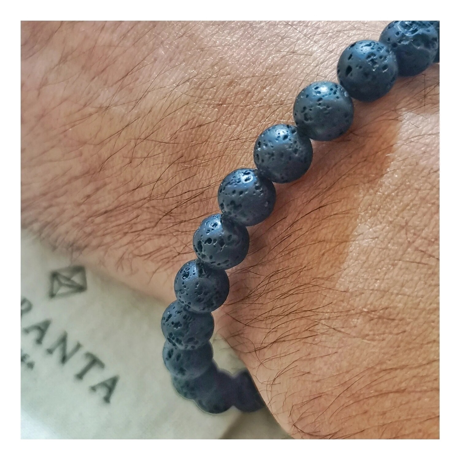 Pulsera hombre Lava Volcanica