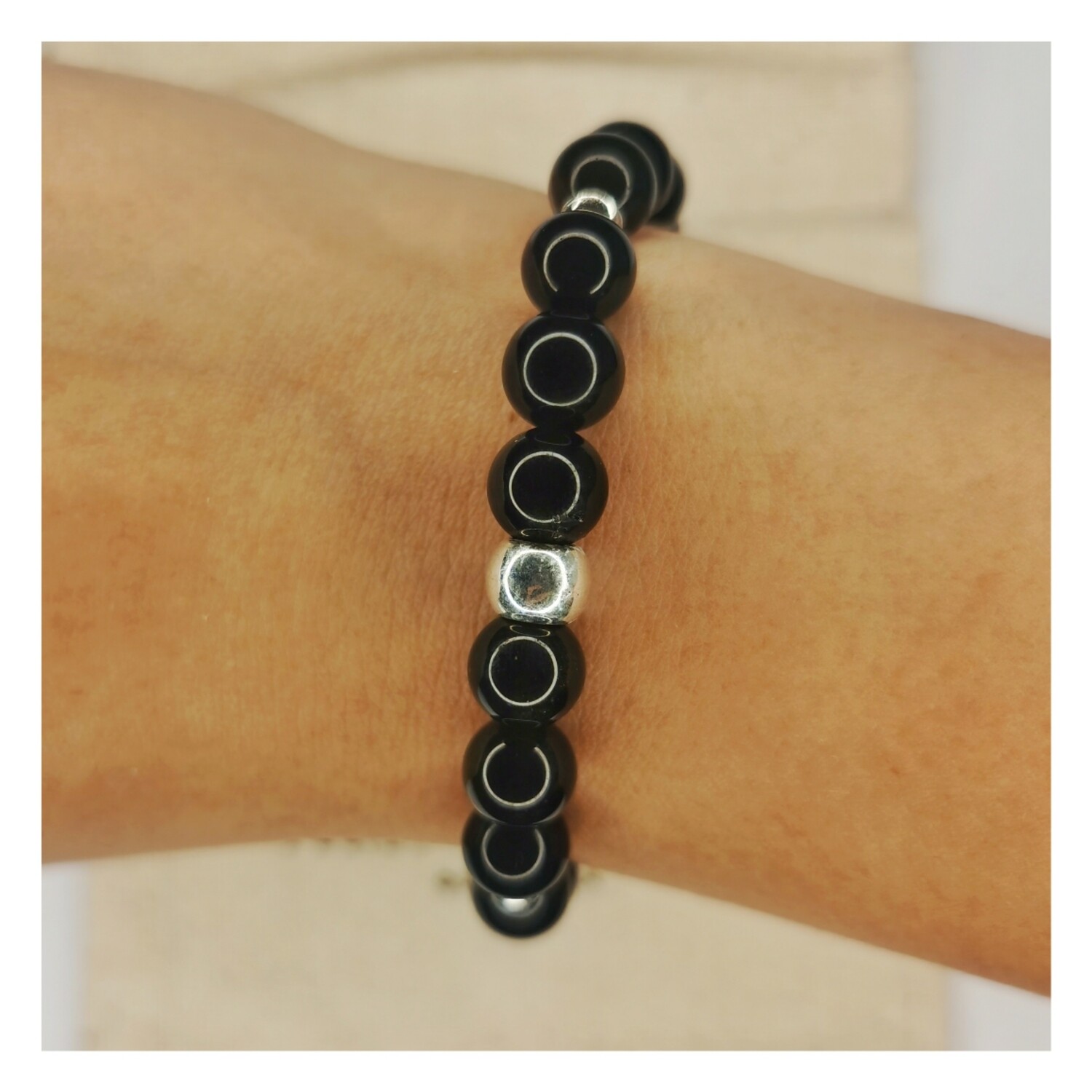 Pulsera Obsidiana 8mm