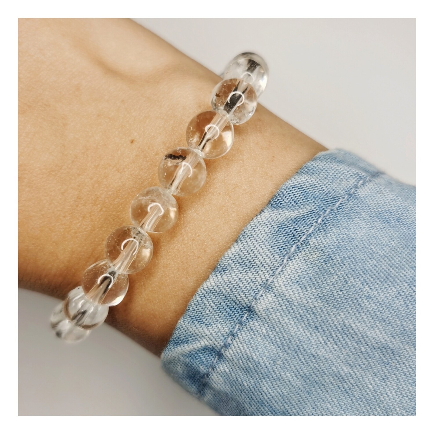 Pulsera Cuarzo Cristal 8mm