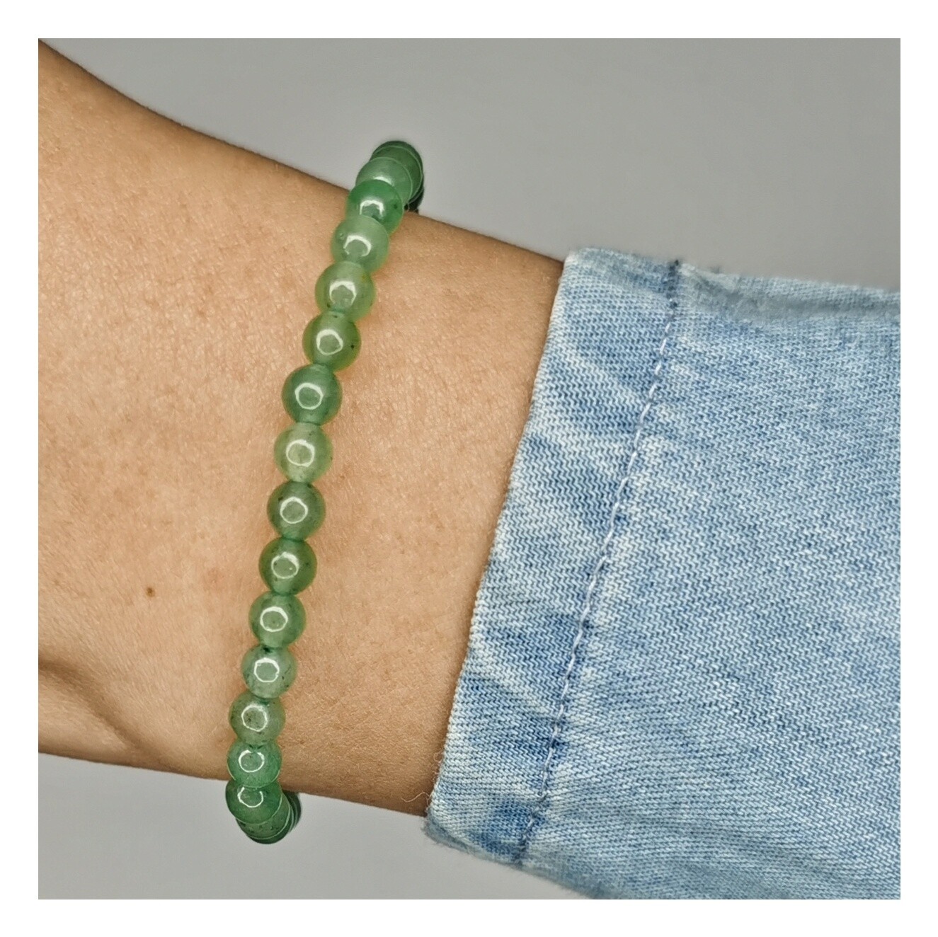 Pulsera de cuarzo verde 4mm - Vitalidad, sanación y equilibrio emocional