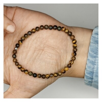 Pulsera Ojo de tigre 4mm