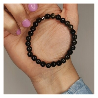 Pulsera Obsidiana 6mm