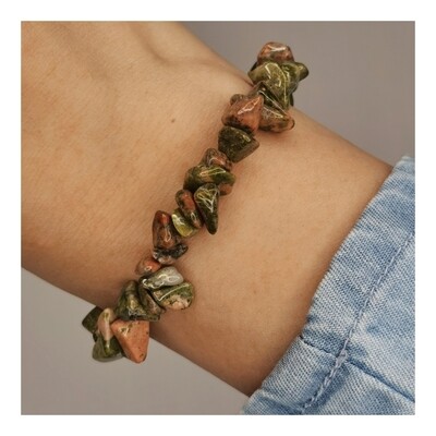 Pulsera de unakita - Equilibrio emocional y sanación del corazón